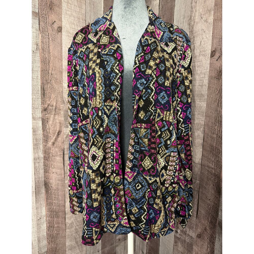 Southern Lady Vintage Jacket Metallic Geometric Bright Women’s Large Gift
